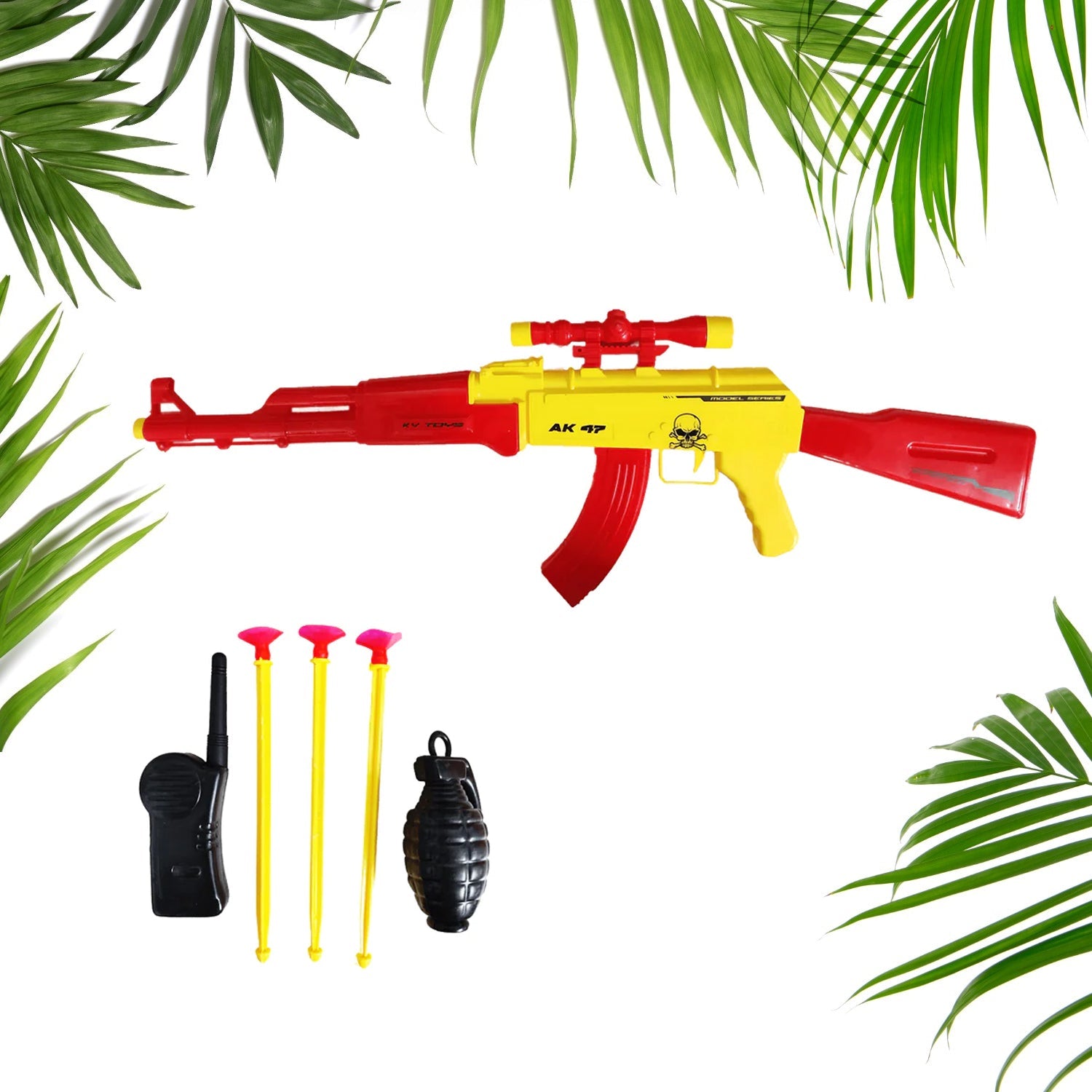 Big Plastic AK 47 Toy Gun for Kids - 26 Inch Gun Toy for Kids Shooting Gun with Arrow Bullets Kids Toy Return Gift Item (BB gun)