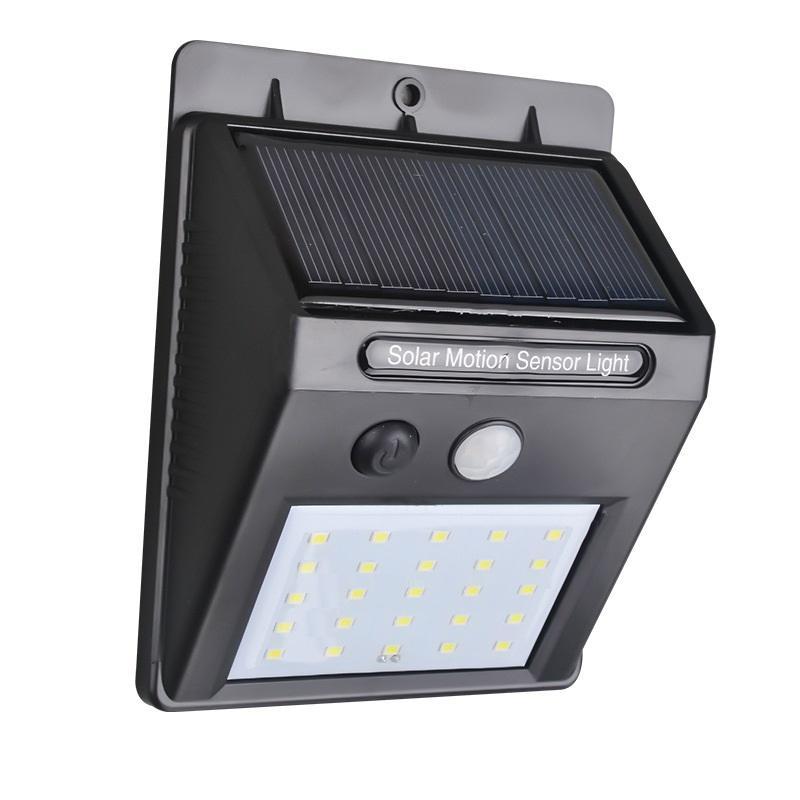 Solar Security LED Night Light for Home Outdoor/Garden Wall (Black) (20-LED Lights) 