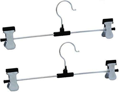 Hangers with 2-Adjustable Anti-Rust Clips (Pack of 12)