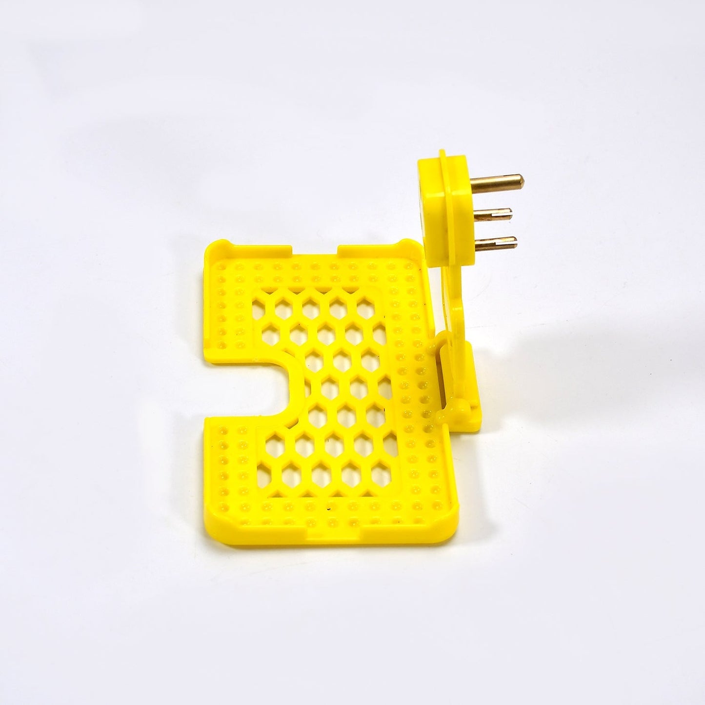 6496Y Multi-Purpose Wall Holder Stand for Charging Mobile Just Fit in Socket and Hang (Yellow)