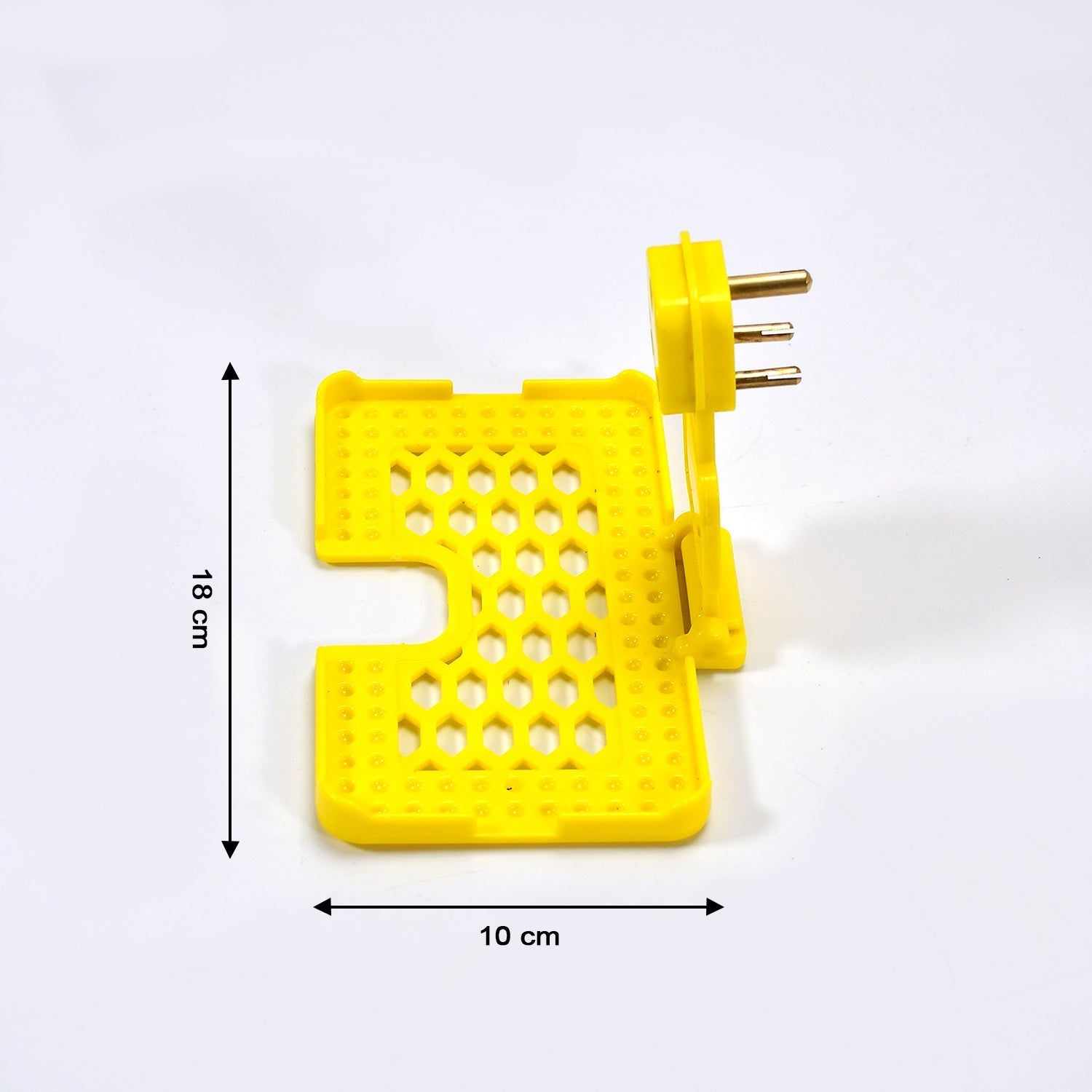 6496Y Multi-Purpose Wall Holder Stand for Charging Mobile Just Fit in Socket and Hang (Yellow)