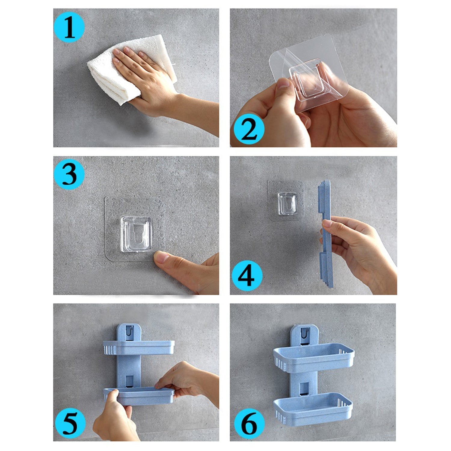 4762 Plastic Double Layer - Soap Stand, Holder, Wall Soap Box Sturdy Vacuum Dispenser Tray