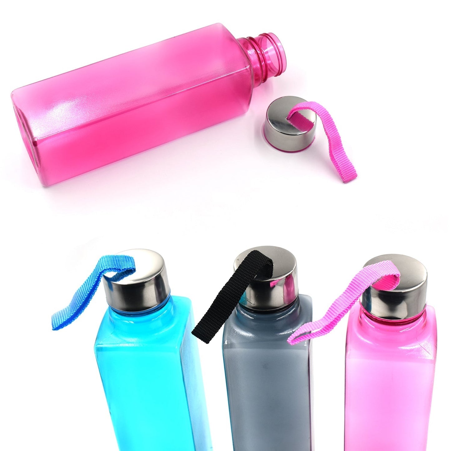 2669 3Pc Set Square Bottle 1000ml Used for storing water and beverages purposes for people.