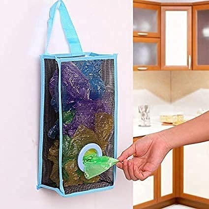 Wall Hanging Garbage Bags Recycle Breathable Plastic Storage Polythene Garbage Bags Kitchen Organizer Plastic Wall Mounted Rubbish Bag Container Multi Color