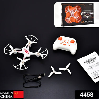 4458 HX-750 Remote Controlled Drone with Unbreakable Blades for Kids (Without Camera)