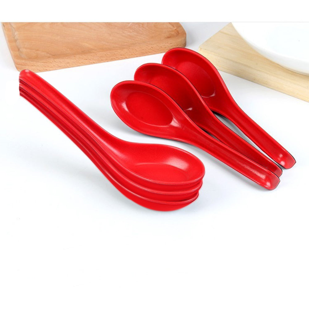 Microwave Safe, Unbreakable, Colorful Soup/Dessert Spoons, Food Grade Set of 6 Pcs,