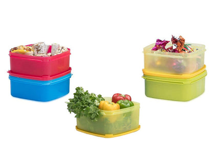 Reusable Airtight Food Storage Plastic Container Set Kitchen, Jar, Fridge Storage Containers (4 Pc Set)