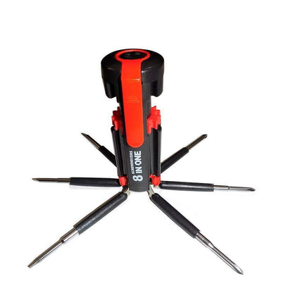 8-in-1 Multi-Function Screwdriver Kit with LED Portable Torch 