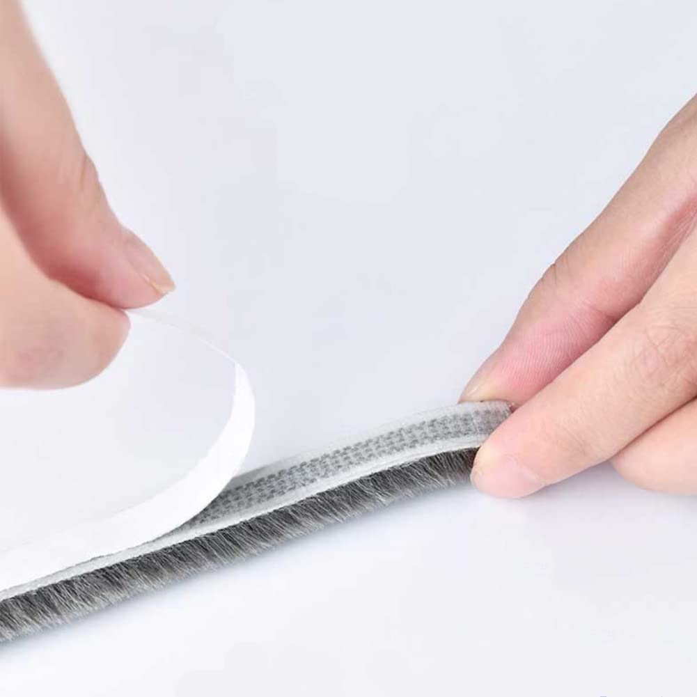 5 Meter Weather Stripping Windows Seal Brush Weather Stripping Self Adhesive Seal Strip Weather Strip for Windows and Doors Dustproof Soundproof Windproof for Windows Bottom and Frame