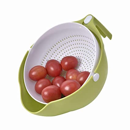 Multi-Functional Washing Fruits and Vegetables Bowl & Strainer with Handle