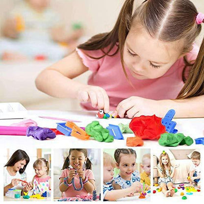 Non-Toxic Creative 50 Dough Clay 5 Different Colors (Pack of 5 Pcs)