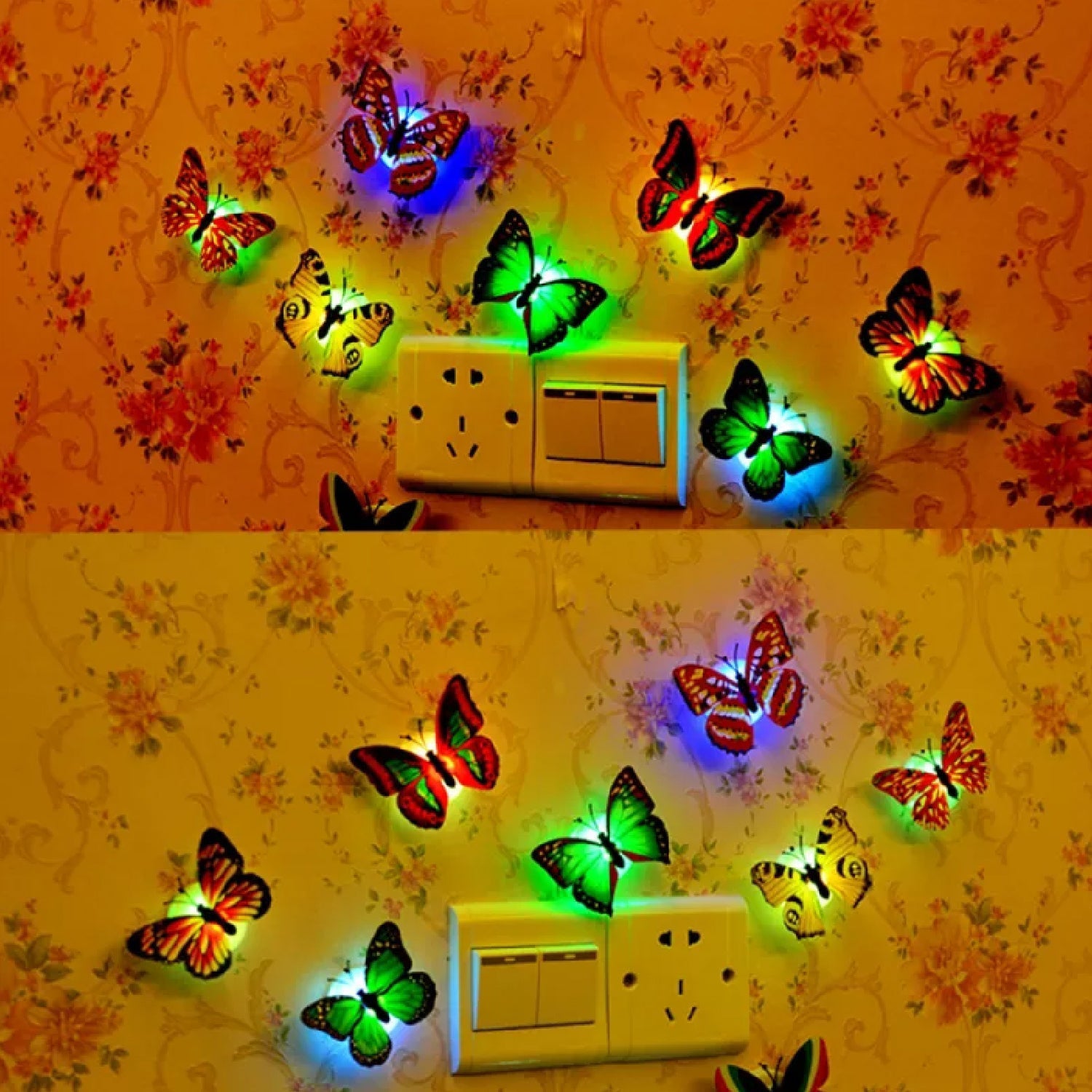 6235 The Butterfly 3D Night Lamp Comes with 3D Illusion Design Suitable for Drawing Room, Lobby.