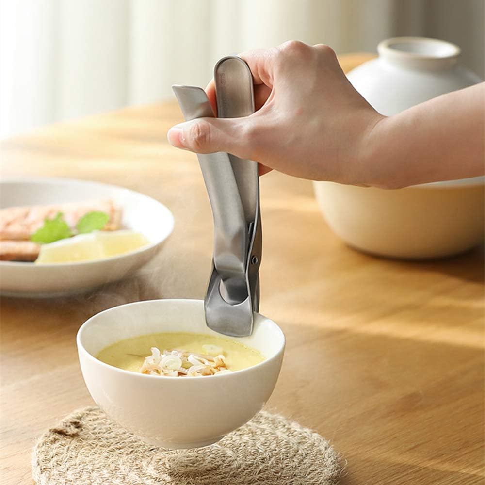 Plates Tongs, Easy and Labor‑Saving High Strength and Without Burrs Anti‑Hot Clip for Daily Use for Home