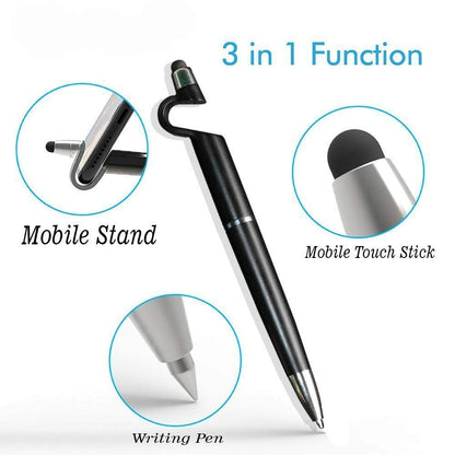 3-in-1 Ballpoint Function Stylus Pen with Mobile Stand