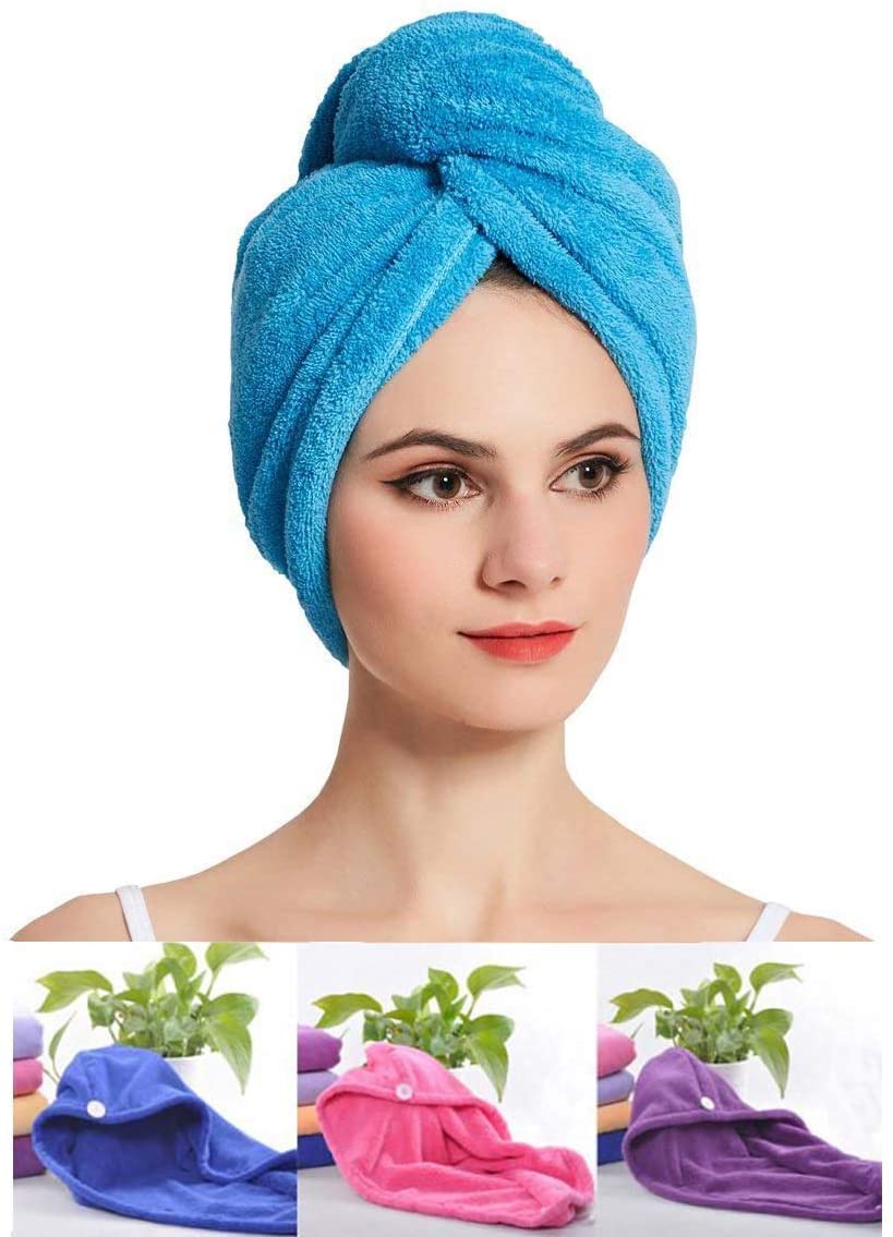 Quick Turban Hair-Drying Absorbent Microfiber Towel/Dry Shower Caps