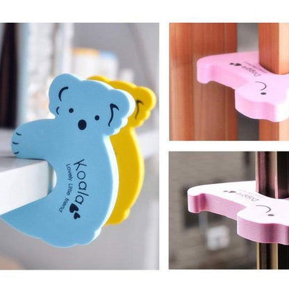 Animal Shape Door Stopper Lock Safety Guard, Kids Safety and Protection Finger Pich Door Guard, Baby Safety Cute Animal Security Door Stopper (2pc Set)