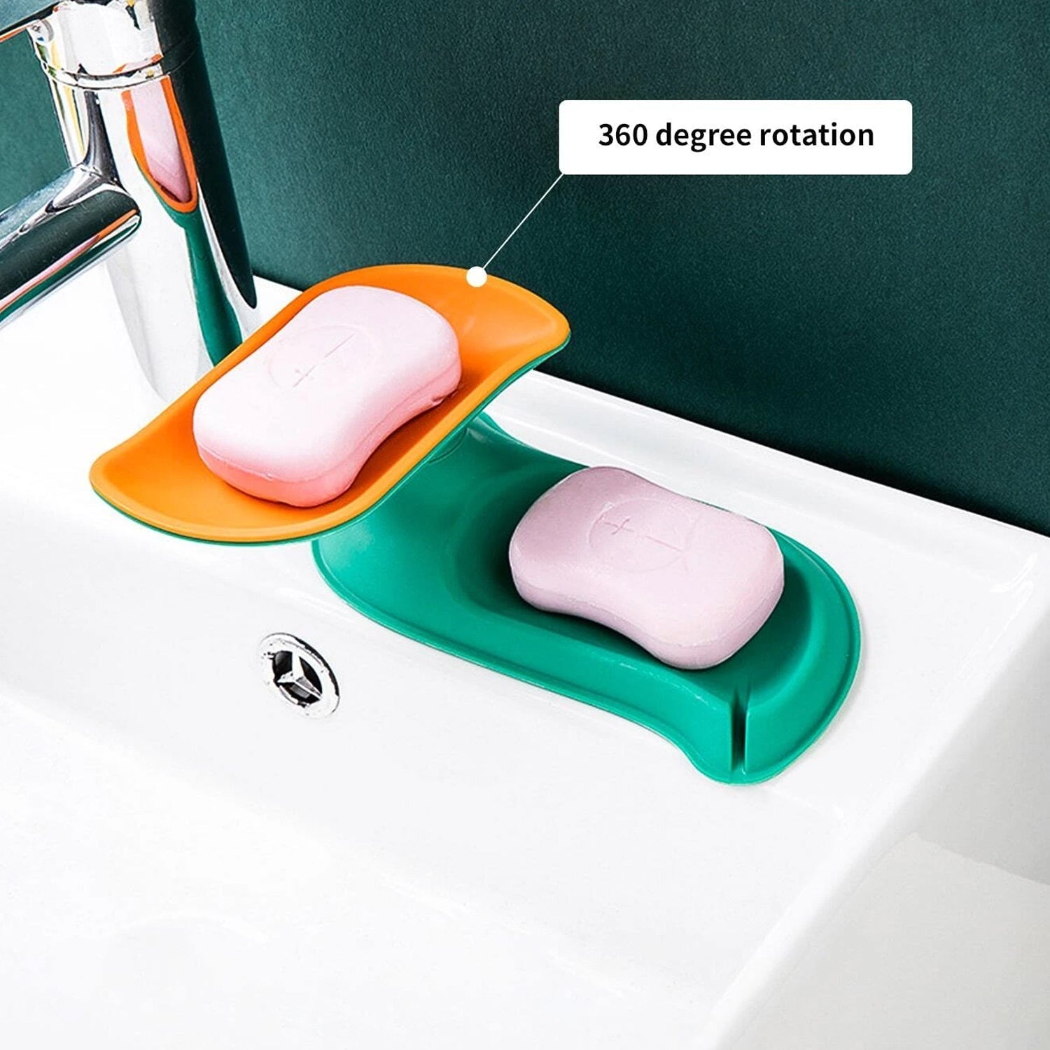 4860C Plastic Double Layer Soap Dish Holder| Decorative Storage Holder Box for Bathroom, Kitchen, Easy Cleaning , Soap Saver.