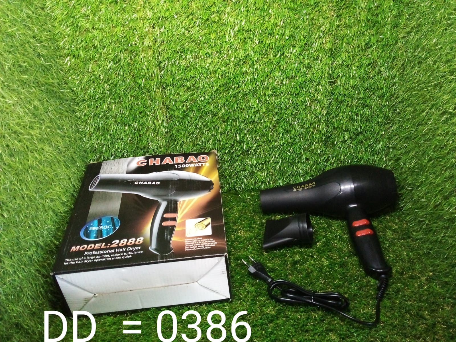 1500 Watts Professional Hair Dryer 2888 (Black)