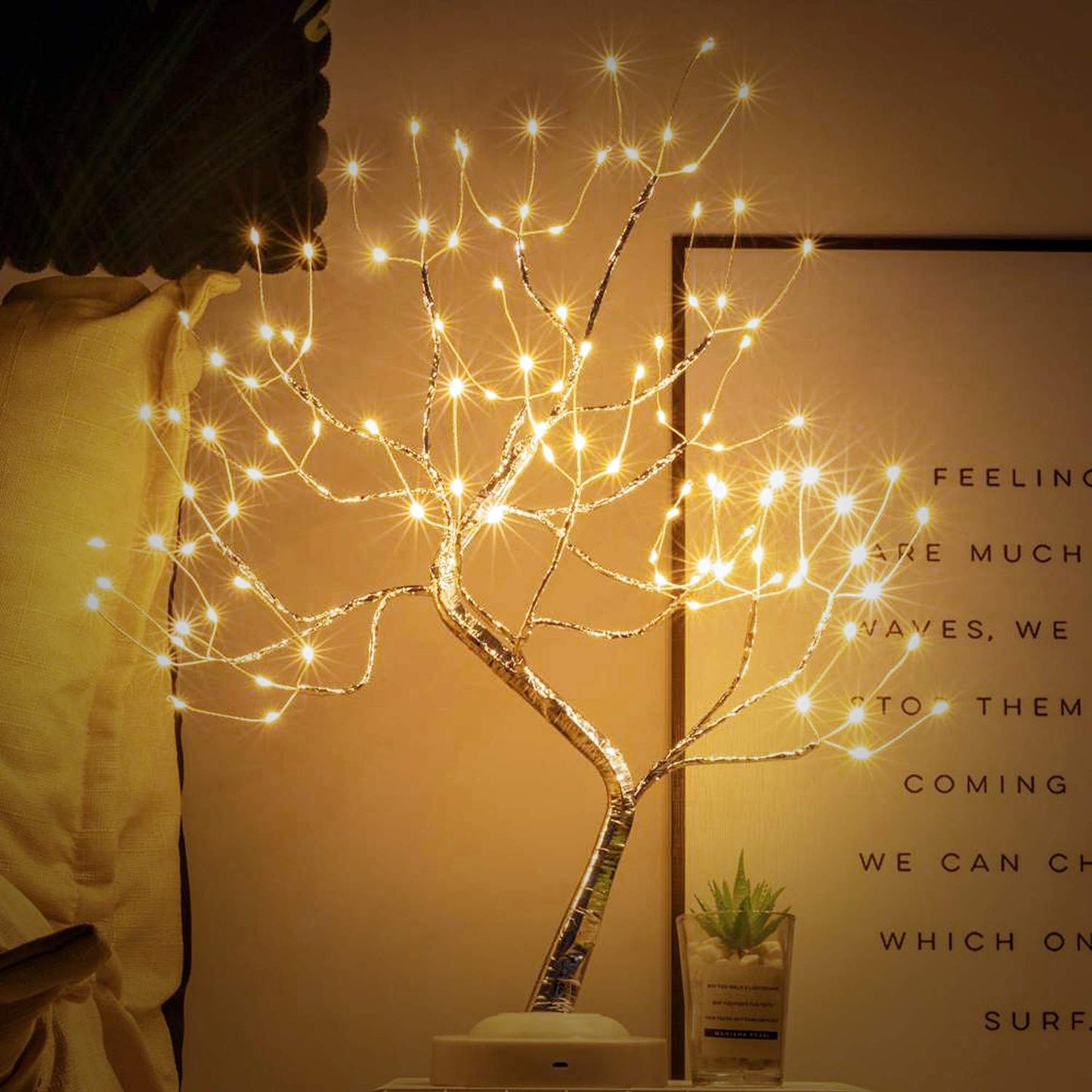 LED Birch Tree Lights Artificial Tabletop Fairy Tree Lamp Eight Lighting Modes USB or Battery Operated with Timer Decor for Bedroom Living Room Wedding Christmas Easter