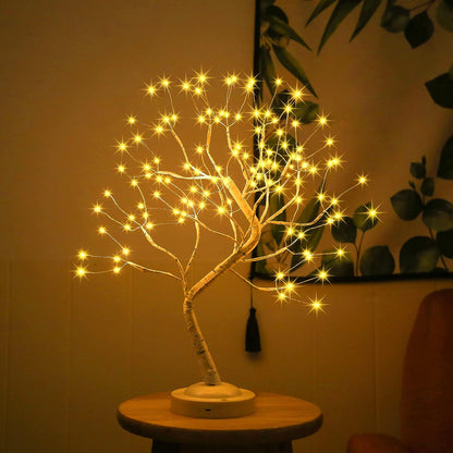 LED Birch Tree Lights Artificial Tabletop Fairy Tree Lamp Eight Lighting Modes USB or Battery Operated with Timer Decor for Bedroom Living Room Wedding Christmas Easter