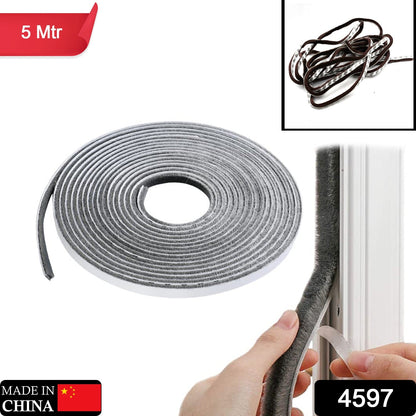 5 Meter Weather Stripping Windows Seal Brush Weather Stripping Self Adhesive Seal Strip Weather Strip for Windows and Doors Dustproof Soundproof Windproof for Windows Bottom and Frame