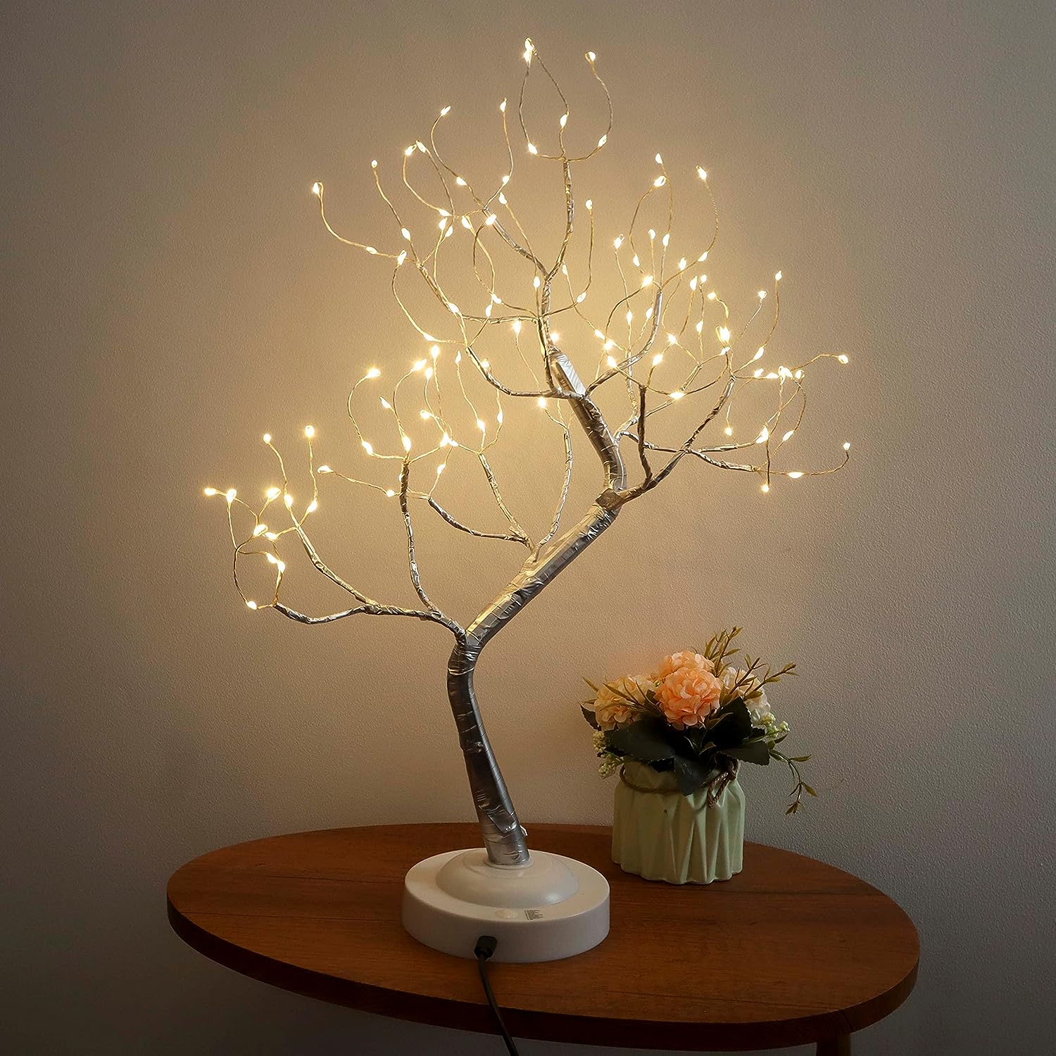 LED Birch Tree Lights Artificial Tabletop Fairy Tree Lamp Eight Lighting Modes USB or Battery Operated with Timer Decor for Bedroom Living Room Wedding Christmas Easter