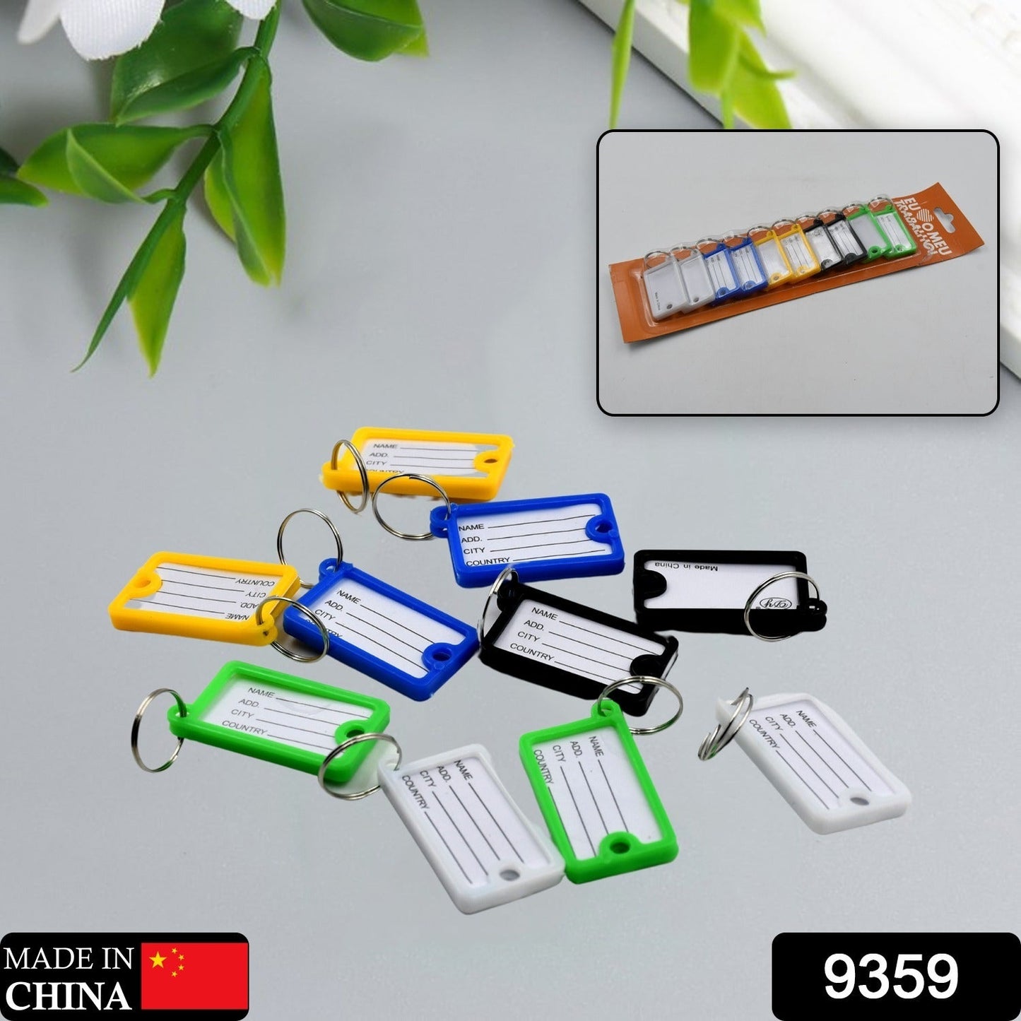 Wallet Keychain 10 pcs Set Plastic Key Custom Key Tags Key Ring Tags Numbered Key Tags Tags with Backpack Keychain