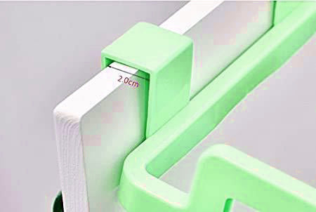 Kitchen Plastic Garbage Bag Rack Holder ( Green Color )