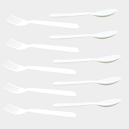 Dinnerware Cutlery Premium Plastic Spoon And Fork Set - 10 pcs