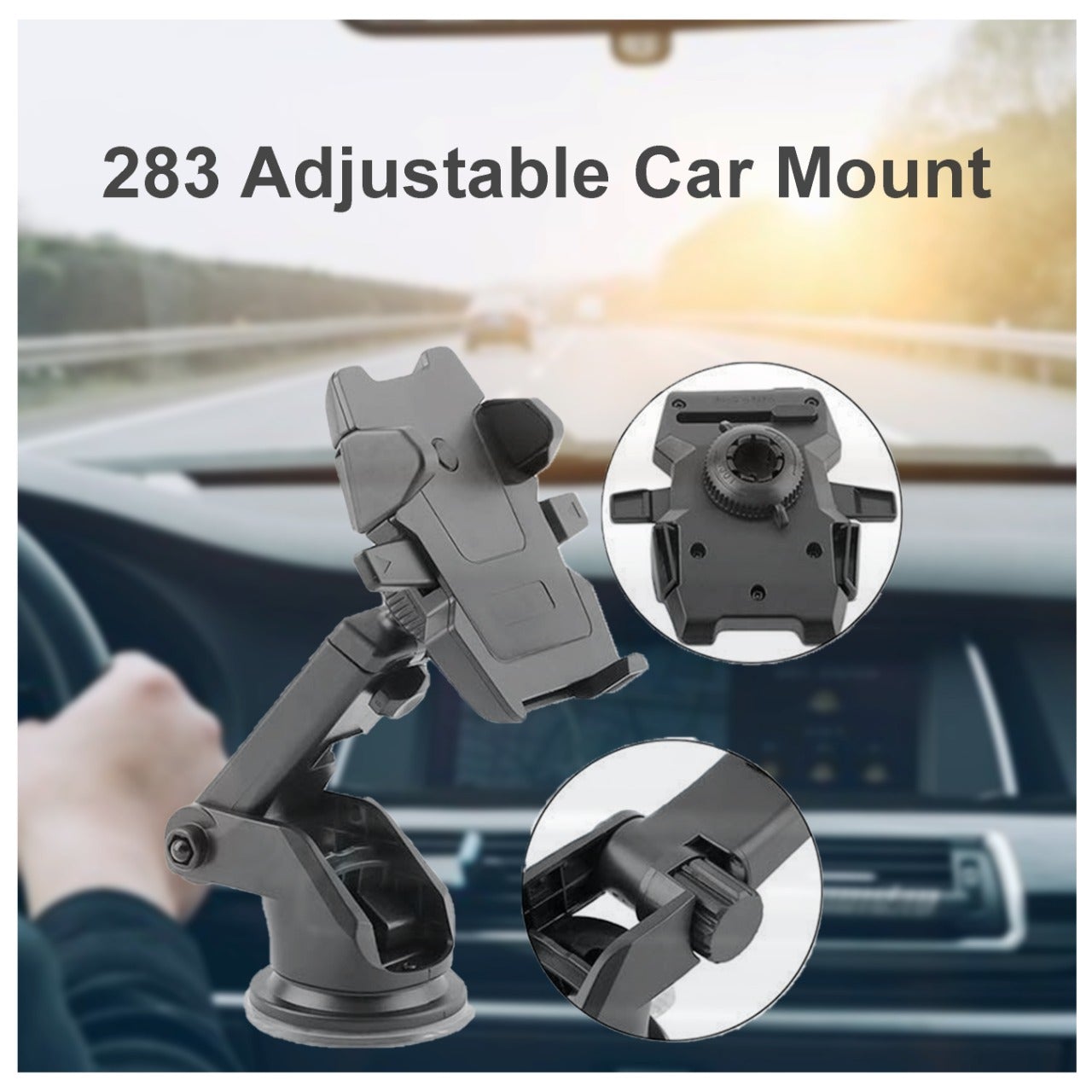 0283 Adjustable Car Mount (Multicolour)