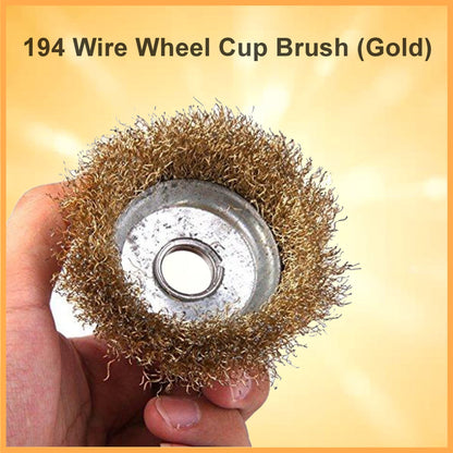 Wire Wheel Cup Brush (Gold)