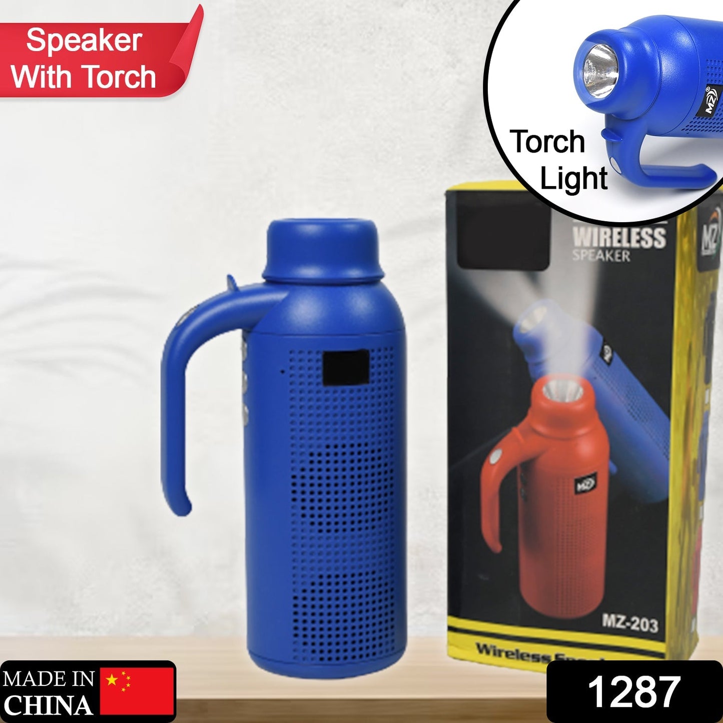 Smart Bluetooth Speaker With Torch Light Wireless Bluetooth Speaker & Night Flash Light Speaker