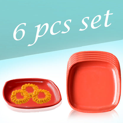 Microwave Safe Quarter Plates  Square 6 Pcs,