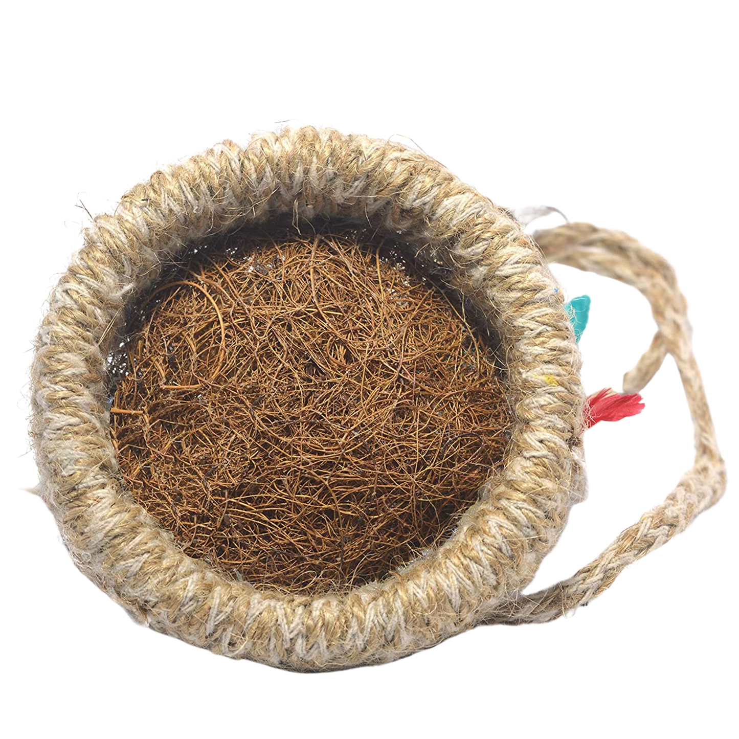 1731A ARTIFICIAL JUTE HANGING BIRDS NEST JHUMAR CHIDIYAN KA GHOSLA With Brown Box