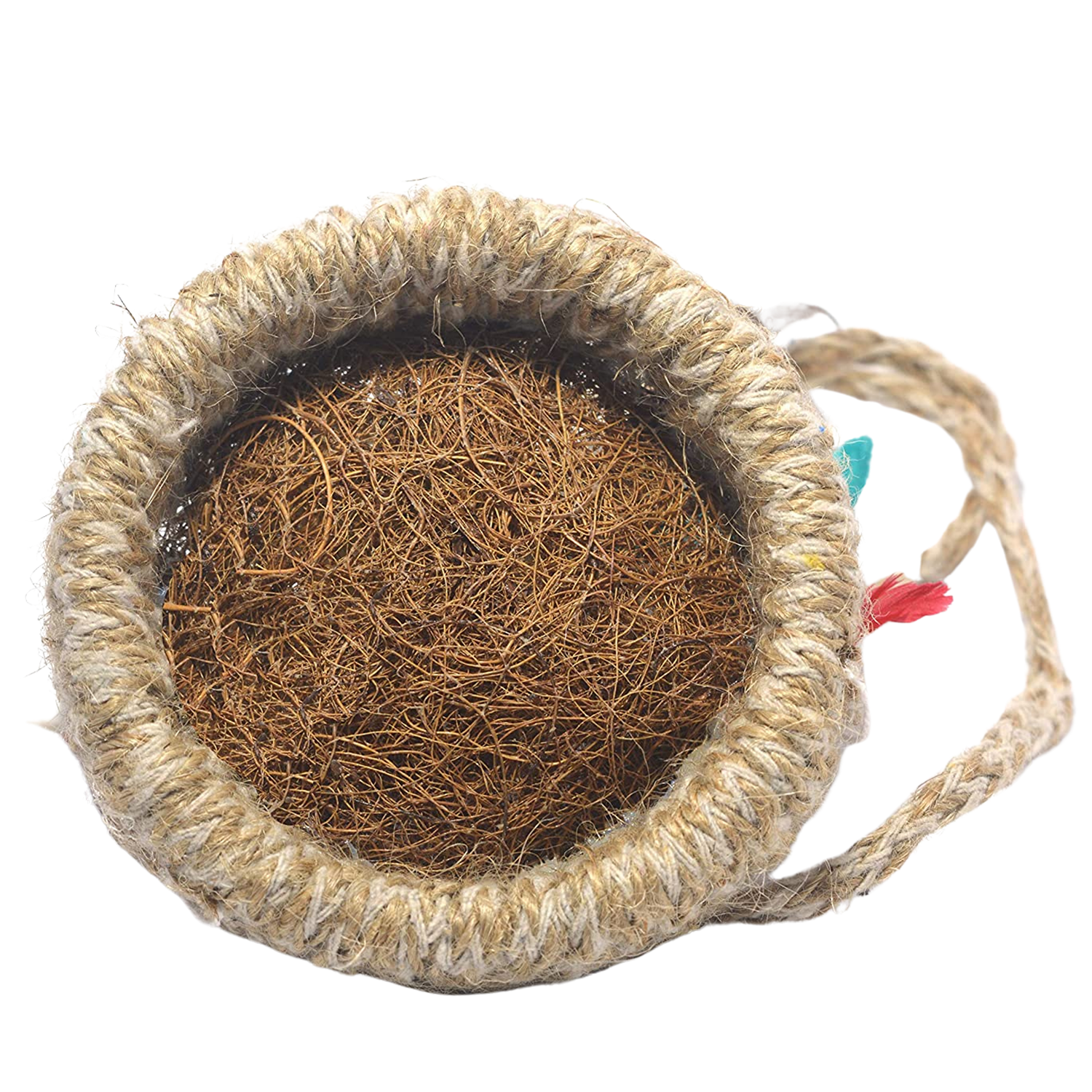 1731A ARTIFICIAL JUTE HANGING BIRDS NEST JHUMAR CHIDIYAN KA GHOSLA With Brown Box