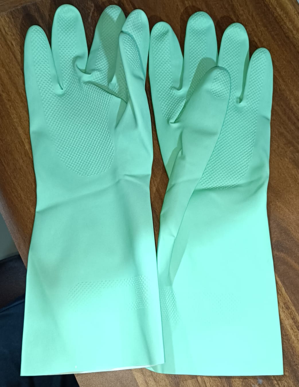 0653 Multipurpose cleaning rubber hand gloves (green) 1 PC