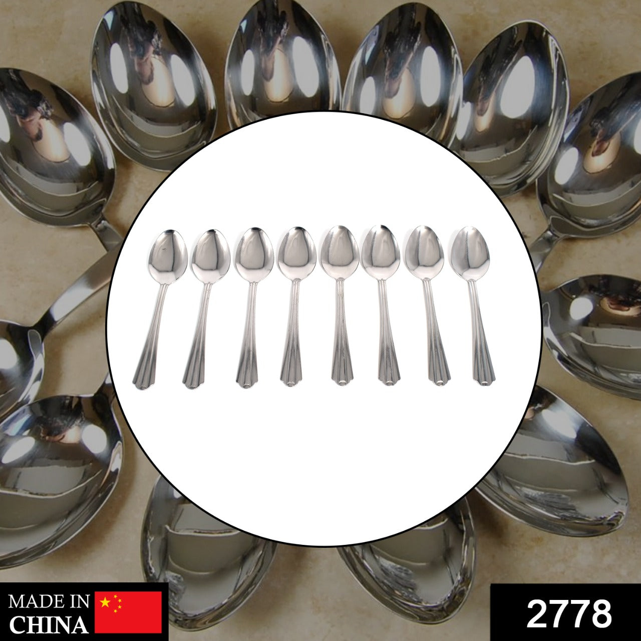 2778 set of 8Pc Dinner Spoons for home/kitchen