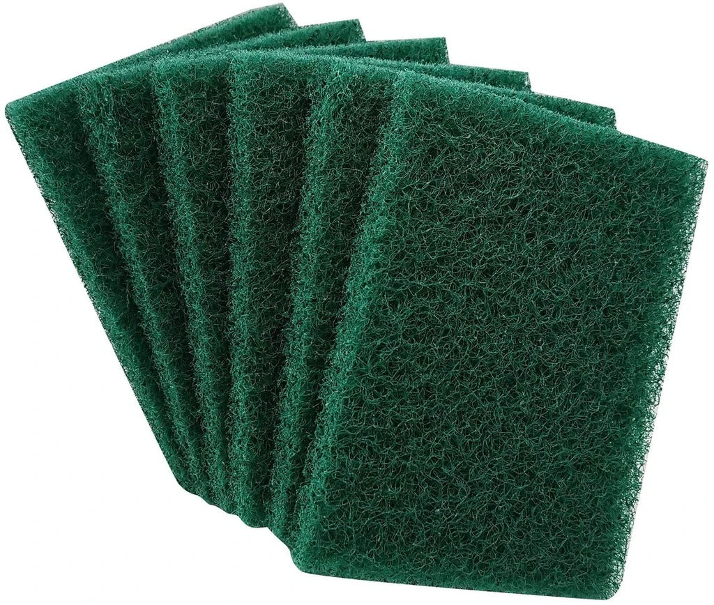 Scrub Sponge Cleaning Pads Aqua Green (Pack Of 6)