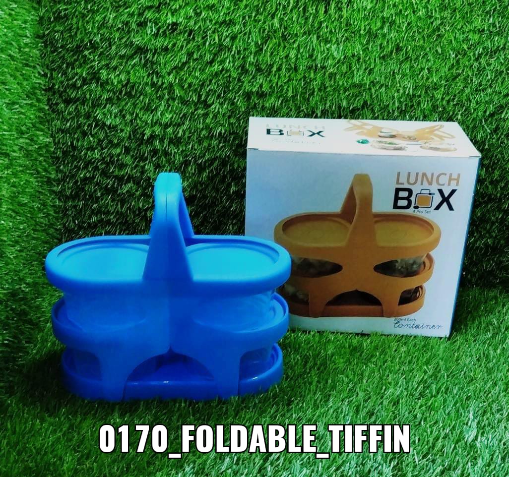 Lunch Box (200 ml each Container) with Attractive Stand - 4 pcs 