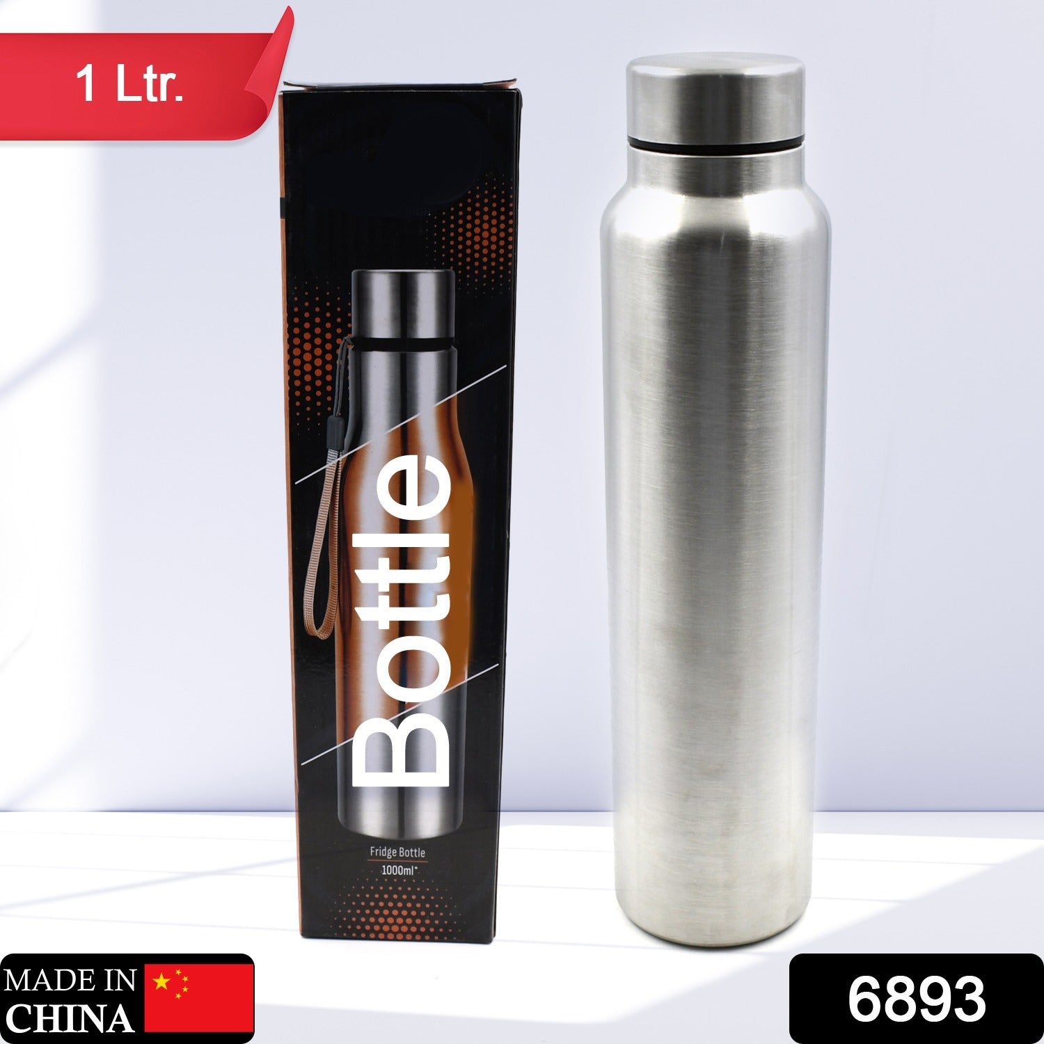 Fridge Water Bottle, Stainless Steel Water Bottles, Flasks for Tea Coffee, Hot & Cold Drinks, BPA Free, Leakproof, Portable For office/Gym/School 1000 ML