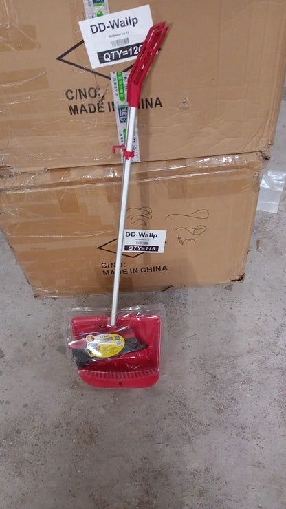 Broom and Dustpan Cleaning Set Long Handled Dustpan and Brush Handle Dust Pan Broom Sweeper Long Handle Broom and Dustpan Set for Kitchen, Home, Lobby Schools, Hospital etc.