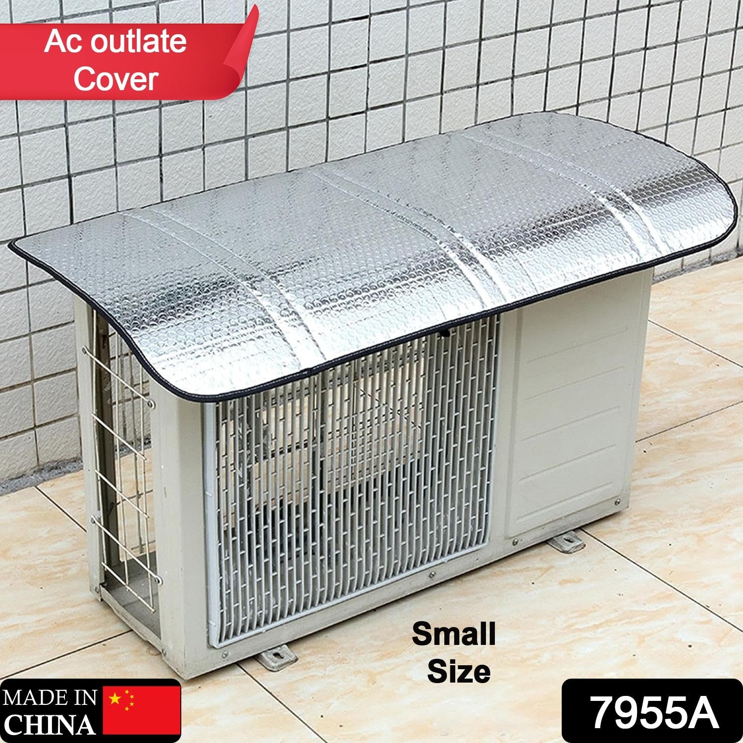 Air Conditioner Outdoor Unit Cover, Outdoor Unit Protective Cover, Aluminum Foil Material, Sun, Rain, Snow, Wind, Dust, Protects Outdoor Units Cover (Small)